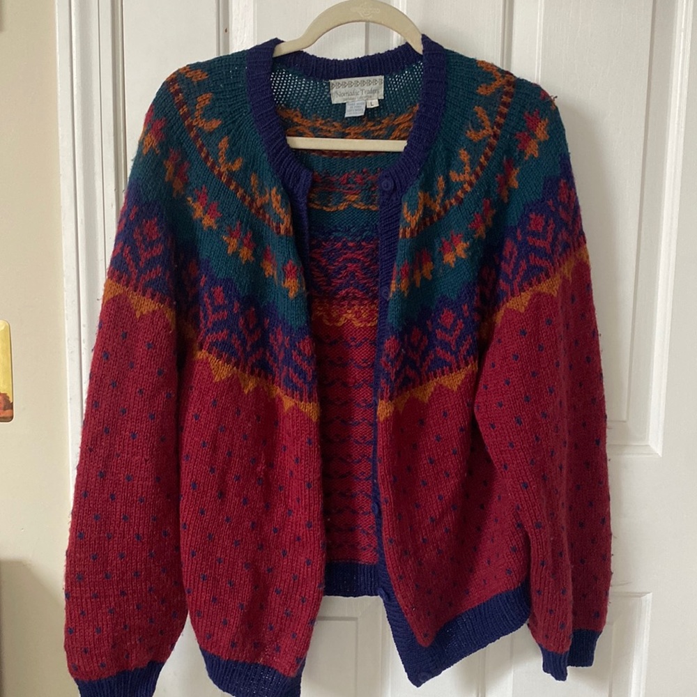 Big colorful cardigan